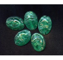 VINTAGE EGYPTIAN REVIVAL GLASS SCARAB BEADS