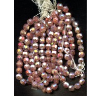 VINTAGE WEST GERMAN  DUSTY ROSE FACETED BEAUTIES