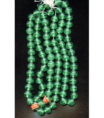 VINTAGE JAPANESE CHERRY BRAND EMERALD GREEN BEADS