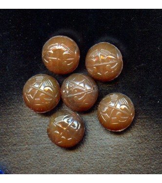 VINTAGE 1920'S CZECH CINNAMON BEADS