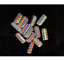 VINTAGE MACHINE CUT RAINBOW BEADS