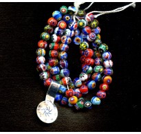 STRIKINGLY COLORFUL VINTAGE MILLEFIORI BEADS