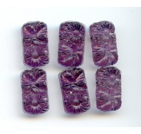 VINTAGE GRAPE TWO HOLE FLORAL BEADS