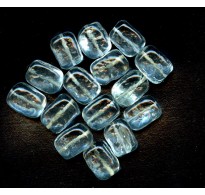 VINTAGE CLEAR GLASS ICE CUBE BEADS