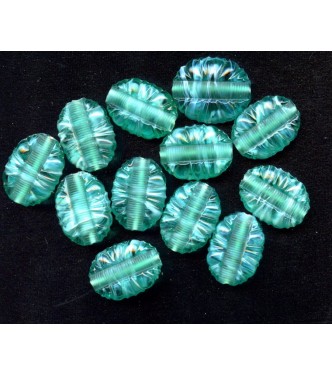 VINTAGE LAMPWORK RUFFLED FOCAL BEADS