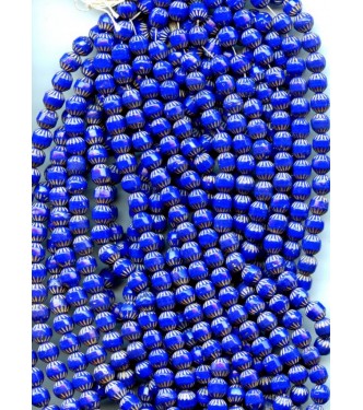 VINTAGE SPARKLING COBALT BEADS 