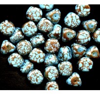 VINTAGE VENETIAN AQUA AND AVENTURINE BEADS