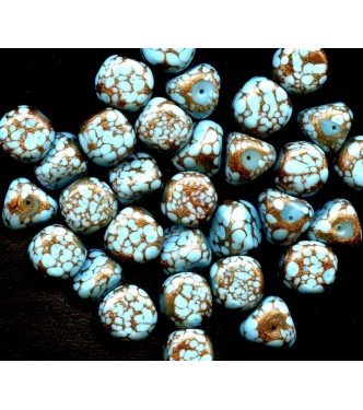 VINTAGE VENETIAN AQUA AND AVENTURINE BEADS