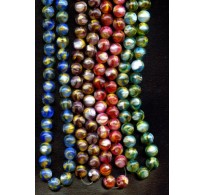 VINTAGE MARBLE BEADS WITH THREADS OF AVENTURINE (LG)