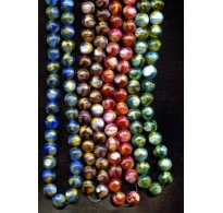 VINTAGE MARBLE BEADS WITH THREADS OF AVENTURINE (LG) 