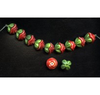 WONDERFUL TWO PIECE RED FLOWER BEADS