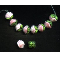 WONDERFUL TWO PIECE  PINK FLOWER BEADS