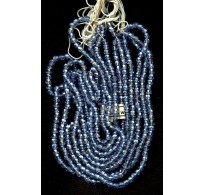 Sparkling West German Faceted Blue Spacer Beads