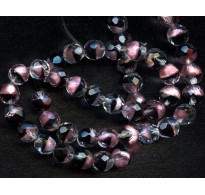 VINTAGE PINK AND BLACK FACETED GIVRES