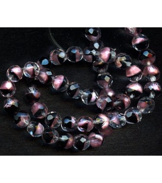 VINTAGE PINK AND BLACK FACETED GIVRES