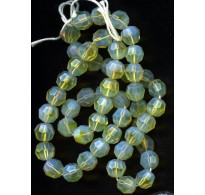 VINTAGE OPALESCENT FACETED BEADS