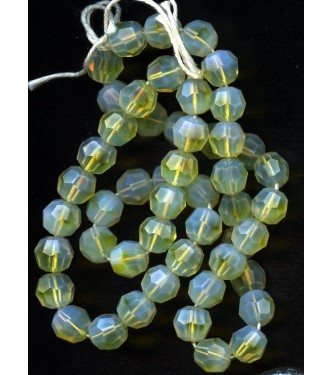 VINTAGE OPALESCENT FACETED BEADS