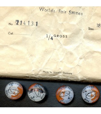 VINTAGE 1965 WORLDS FAIR CABOCHONS