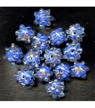 Vintage Japanese Cobalt Blue Saturn Beads