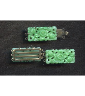 VINTAGE DECO CLASP AND MATCHING CONNECTORS