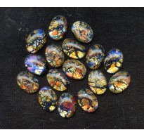 VINTAGE MEXICAN GLASS CABOCHON OPALS