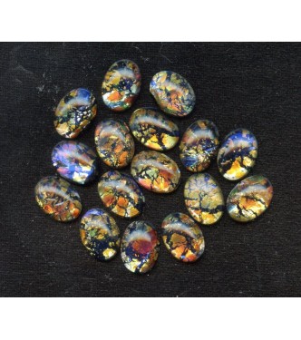 VINTAGE MEXICAN GLASS CABOCHON OPALS