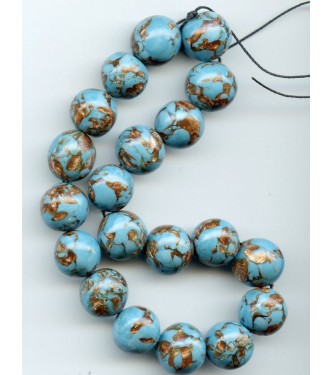 VINTAGE VENETIAN TURQUOISE AVENTURINE ROUNDS