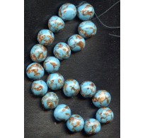 VINTAGE VENETIAN TURQUOISE AVENTURINE ROUNDS