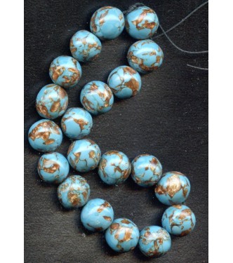 VINTAGE VENETIAN TURQUOISE AVENTURINE ROUNDS