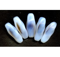 VINTAGE PURPLE AND WHITE OPALESCENT FOCAL BEADS