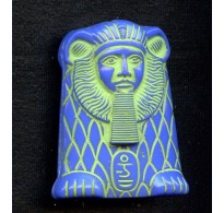 VINTAGE ROYAL BLUE EGYPTIAN REVIVAL SPHINX BEAD