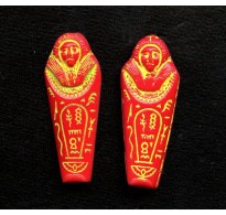 Egyptian Revival Mummy Beads (RED)