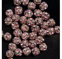 VINTAGE PINK SWAROVSKI RHINESTONE BALLS