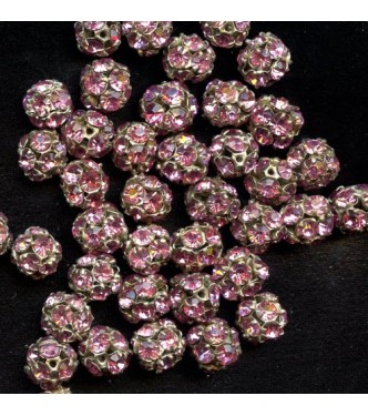 VINTAGE PINK SWAROVSKI RHINESTONE BALLS