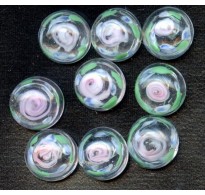 LOVELY VINTAGE VENETIAN FLORAL CABOCHON STONES 