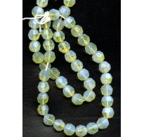 BEAUTIFUL VINTAGE OPALESCENT PALE YELLOW BEADS