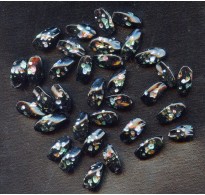 VINTAGE BLACK AND FOIL BEADS