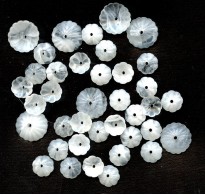 VINTAGE WHITE BEAD CAPS/FLOWERS