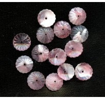 VINTAGE PALE PINK BEAD CAPS/FLOWERS