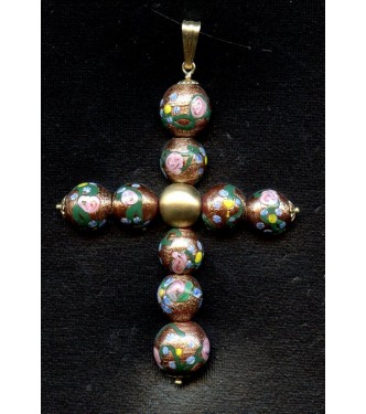 VINTAGE VENETIAN FLORAL CROSS