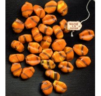 VINTAGE JAPAN AND AVENTURINE TANGERINE BEADS