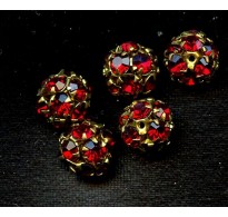 RUBY RED SWAROVSKI RHINESTONE BEADS