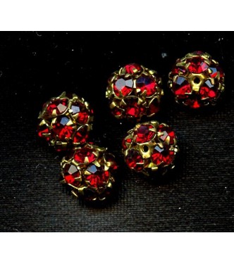 RUBY RED SWAROVSKI RHINESTONE BEADS