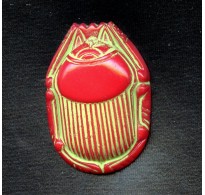 VINTAGE EGYPTIAN REVIVAL RED SCARAB