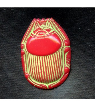 VINTAGE EGYPTIAN REVIVAL RED SCARAB