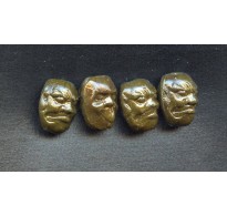 VINTAGE 1920'S COMPOSITION FACE BEADS