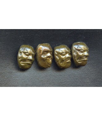 VINTAGE 1920'S COMPOSITION FACE BEADS