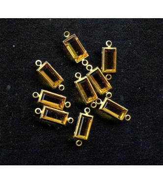 1920'S TOPAZ GLASS CONNECTORS