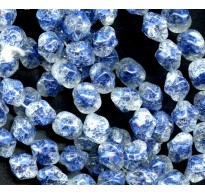 VINTAGE WEST GERMAN SAPPHIRE CRACKLE NUGGETS