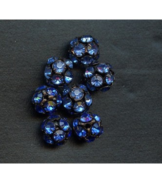 VINTAGE SAPPHIRE BLUE RHINESTONE BEADS